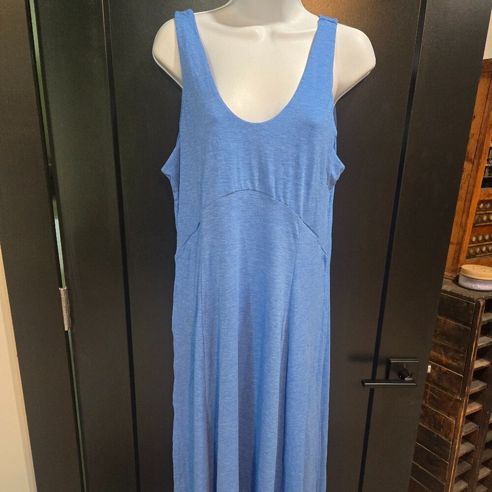 Sleeveless Blue Womens Maxi Dress